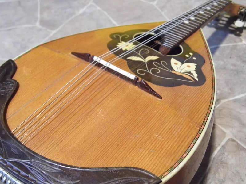 fine vintage MIGMA all solid luthier Wunderlich quality 8string bowlback MANDOLIN Germany image 1