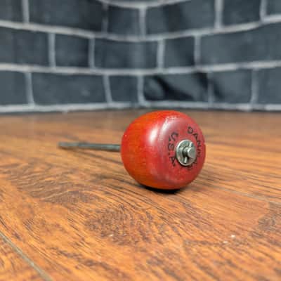 Danmar Wood Bass Drum Beater • Red • 8" Rod • Classic Punch & Attack image 4