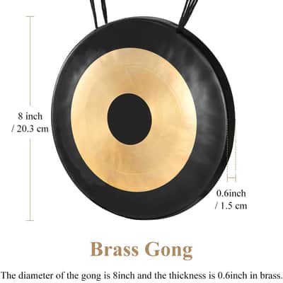 Large Gong Desk Chime Meditation Percussion Instrument image 7
