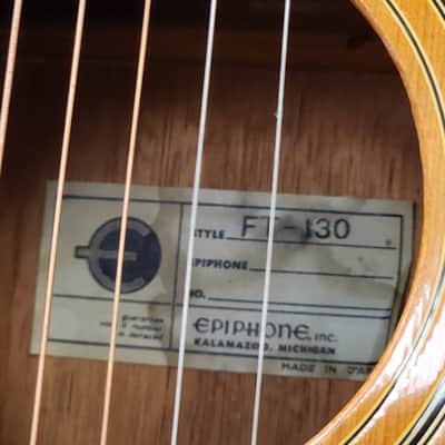 Epiphone FT-130 Caballero 1971 - 1979 - Natural imagen 4