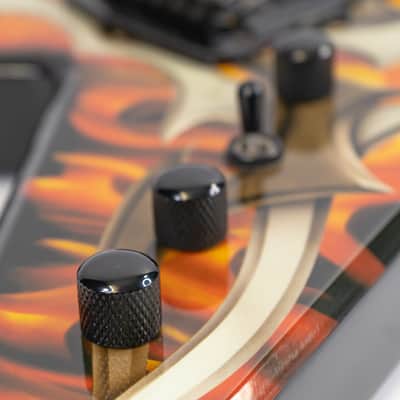 Early 2000’s B.C. Rich KKV Kerry King Signature Flying V w/ Tribal over Fire Graphic image 7