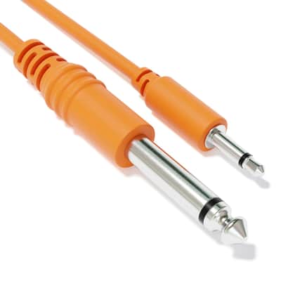 ExcelValley [Orange | 200 cm - 78.74"] 1-Pack - Mono Patch Cables - TS 3.5mm 1/8" to 6.35mm 1/4" Eurorack Synth CV Gate image 4