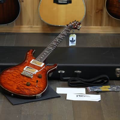 2011 PRS Custom 24 Quilt 10 Top Electric Guitar Dark Cherry Burst + OHSC image 1