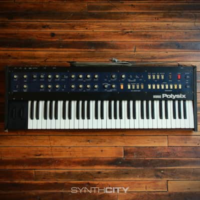 1980s Korg Polysix 6-Voice Analog Polysynth (PS-6) Synthesizer