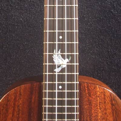 Handmade Tenor Ukulele, Solid Hawaiian Koa, Angel, Dove Inlay, Soft-bag, Bruce Wei UG17-3066 image 6