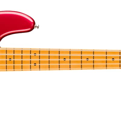 Fender American Ultra II Jazz Bass V Maple FB Sinister Red with Case image 1