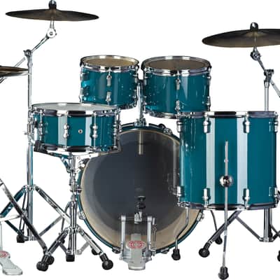 Sonor AQ1 Caribbean Blue Stage 5pc Kit 22x17.5/10x7/12x8/16x15/14x6 Birch Drum Shells +Hardware Dealer image 4