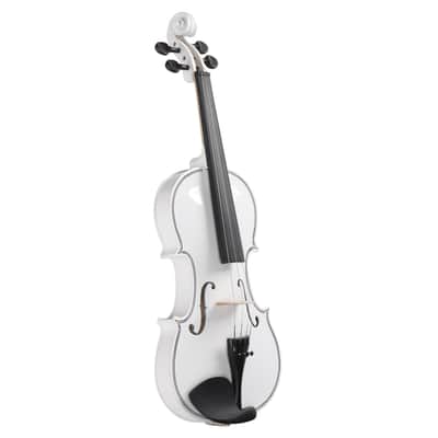 🎅🎄 For Pros and Beginners! Arctic White Violin +Case/Bag +Bow +Wax image 5