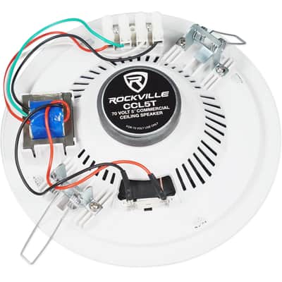 Rockville Commercial/Restaurant Amplifier Amp+2) White Wall+4) Ceiling Speakers image 8