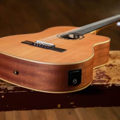 Ortega RCE131SN Family Series Pro Solid Cedar Top Mahogany Neck Cutaway Nylon 6-String Classical Acoustic-Electric Guitar w/Gig Bag image 16