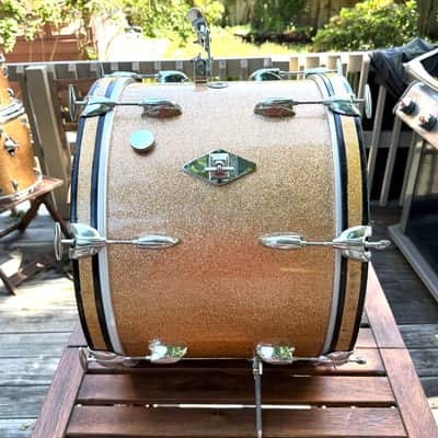 Early 60’s Gretsch Round Badge “Progressive Jazz” Kit 20/12/14 Champagne Sparkle All Original image 7