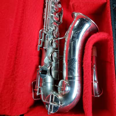 ultra-RARE silver Martin Handcraft Committee I pro alto sax overhauled art-deco city skyline search lights edition aka Mars attacks Earth image 6