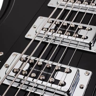 Schecter Ultra-VI Left Hand Baritone Electric Guitar - Gloss Black - 3165 - 81544701424 image 4
