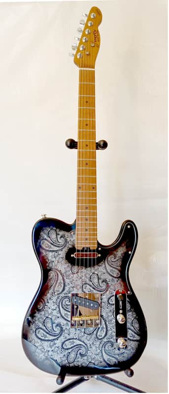 Firefly FFTL-SGY-538 Pure Series Electric Guitar - Black Paisley Color image 1