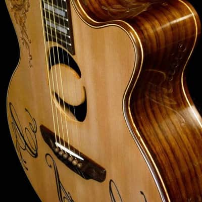 Blueberry Handmade Grand Concert Acoustic Guitar Music Motif image 8