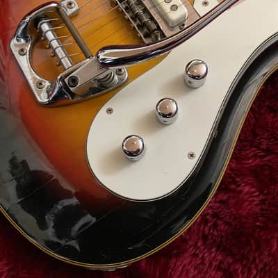 c.1966- Vox V241 Bulldog Mosrite Style Solid Body Guitars Made in Italy Vintage Guitars “Sunburst” image 7