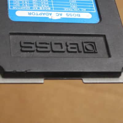 used genuine Boss Blue Label Japan Bottom Plate MISSING Serial Number (from 1990) - center area of back edge has cut out for power jack (was originally from a DD-3 pedal) NO pedal / NO other items / NO screws image 4