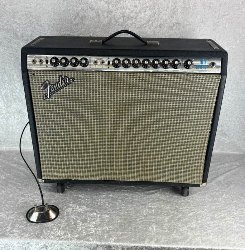 Vintage 1973 Fender Twin Reverb all tube 2x12 combo amp image 1