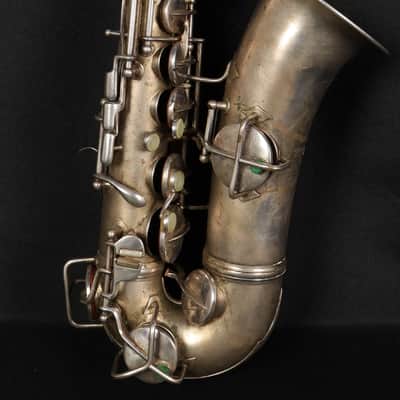 1922 Conn New Wonder Silver Plated Alto Saxophone Sax Gold Wash w/ OHSC image 2
