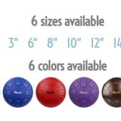 Amahi Steel Tongue Drum, 3" Color:Blue image 2