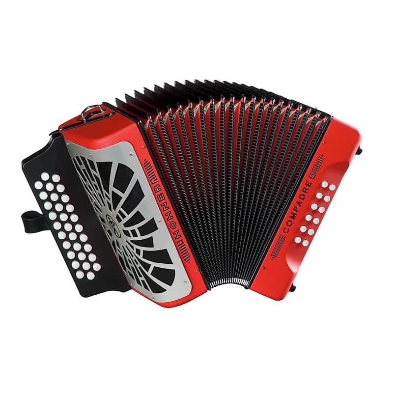 Hohner Compadre Series Accordion G/C/F Keys 2010s - Red image 1