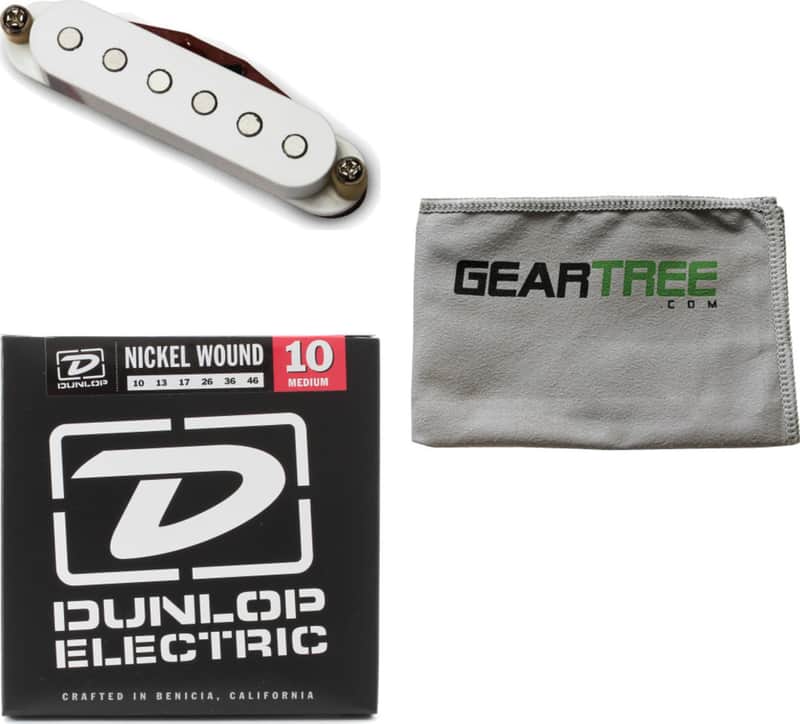Bare Knuckle Boot Camp Old Guard Strat Single Coil Pickup White - Middle w/ Cloth and Strings image 1