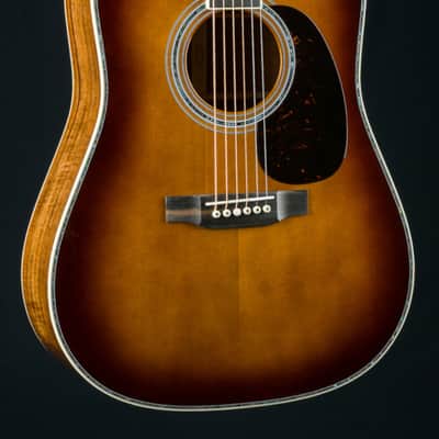 Martin D-41 Custom Premium Flamed Koa and Adirondack Spruce Amber Burst with Paua Pearl NEW image 1