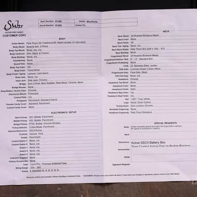 Suhr Pete Thorn Traditional 90 Trans White image 15