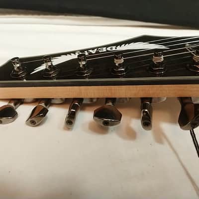 DEAN Custom 350 F Floyd electric GUITAR new Trans Black w/ HARD CASE- C350F - Tremolo image 10