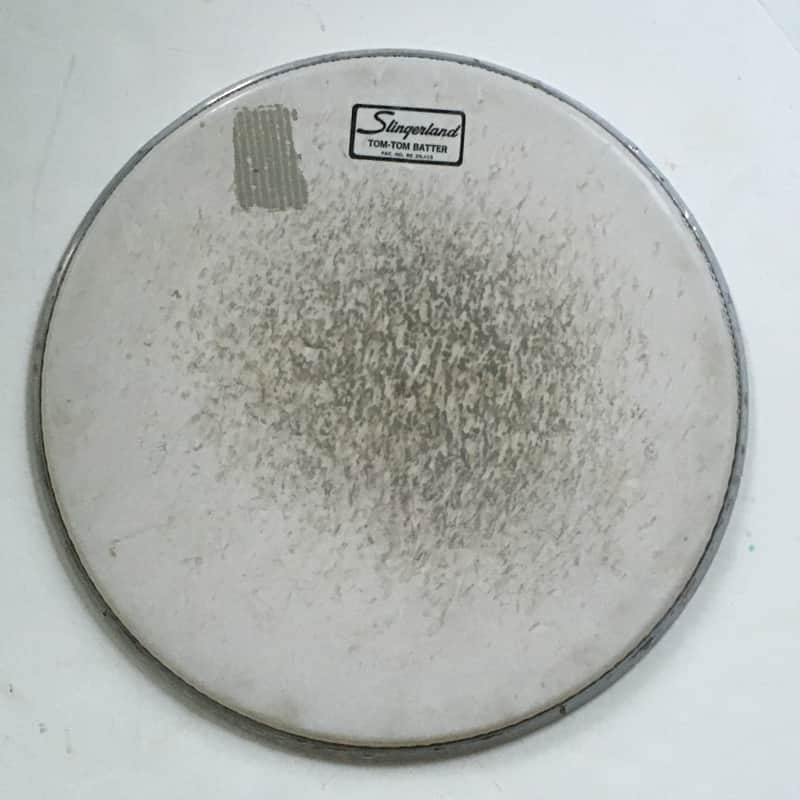 Vintage Slingerland “Tom Tom Batter” Drum Head 12” USA Logo Coated 1960s-70s Pat image 1