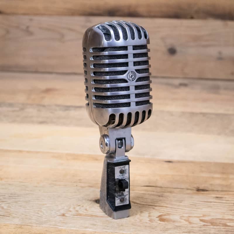 Immagine Shure 55SH Dynamic Vocal Microphone 55-SH Mic Mike Voice Chrome Live U286745 - 1