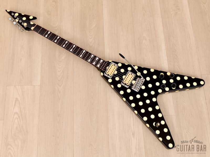 1993 Fernandes FV-105RR Randy Rhoads Flying V Polka Dot, Collector
