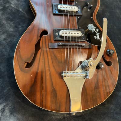 1970’s Hondo H-500 Vintage Semi Hollow Electric Guitar image 2