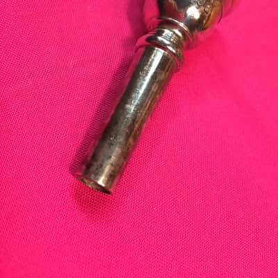 HN White Vintage Del Staigers Mouthpiece for Cornet #38-Plating Intact-1930's image 6
