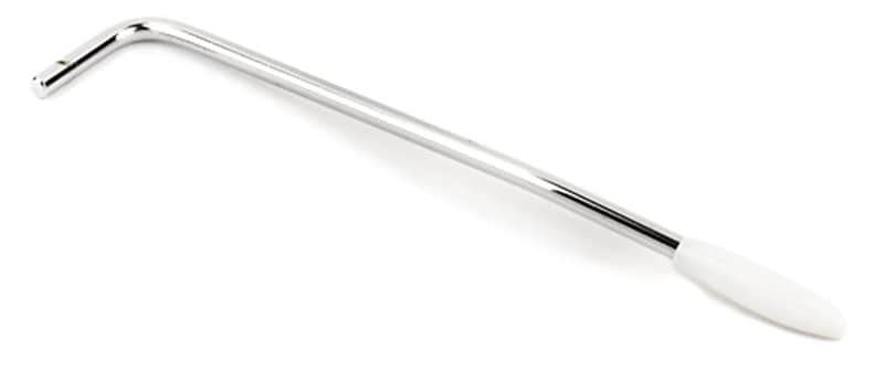 Fender 65 Mustang Electric Guitar Tremolo Arm, White Tip, Chrome image 1