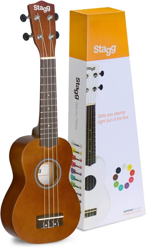 Stagg Soprano Ukulele Natural with Black Nylon Gigbag image 1