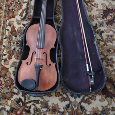 Vintage Violin with Case and Bow Full Sized image 2