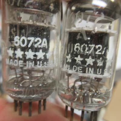 G.E 5-star 6072A Tube w Black Plates Tested Strong 12AY7 1950 image 4