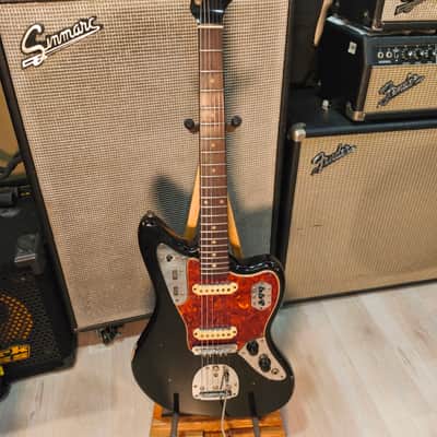 Fender Jaguar 1963 Black Refin with Matching Headstock image 2