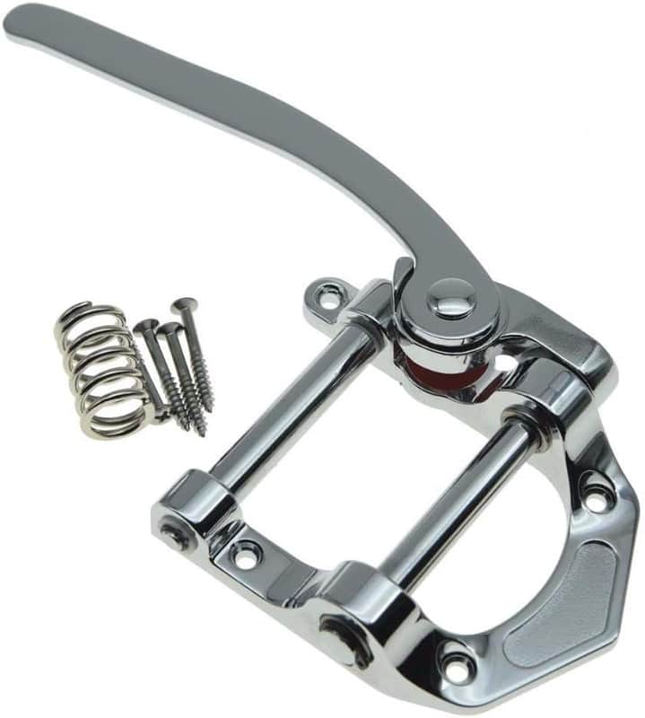 Guitar Vibrato Tailpiece Tremolo Bridge Flat Top Body Tremolo Vibrato Bridge Fits for Electric Guitars Chrome image 1