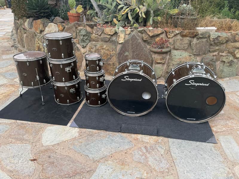 Slingerland 9pc Double Bass Drum Set Kit image 1
