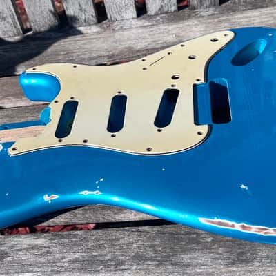 JVG ST BODY RELIC Reborn Old -Lake Placid Blue  Nitrocellulose  Lacquer  routed SSS or SSH with AGED PICKGUARD Place your ORDER JVGuitars image 5