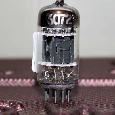 GE GL 6072 12AY7 TIGHT BALANCE BLACK PLATE S ROD TRIPLE MICA D GETTER TEST NOS++ VINTAGE 1950's image 1