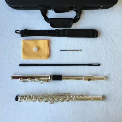 Professional 17 open hole silver plated flute E key B Foot image 12