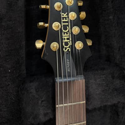 2015 Schecter USA Custom Shop Sunset Classic II 7 Caribbean Burst 7-String image 3