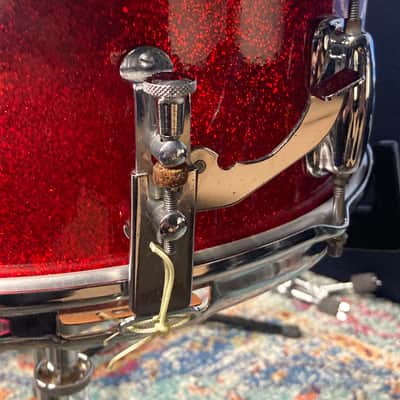 Slingerland - 5.5x14" No. 140 Student Model Snare Drum 1969–1971 - Red Sparkle Pearl image 10