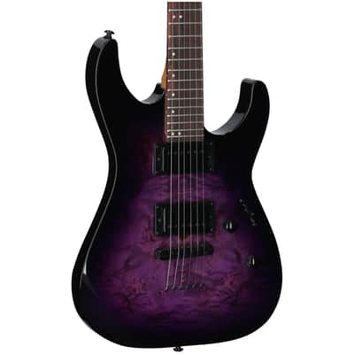 ESP LTD M-200DX Electric Guitar, Purple Burst image 1