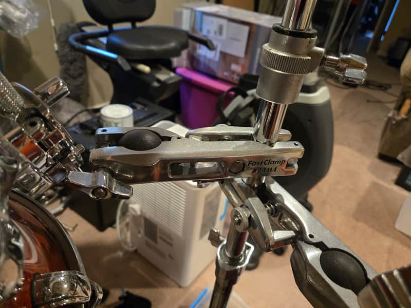 Tama MC69 FastClamp Single Tom Holder with Ball and L-Rod Mount 2010s - Chrome image 1