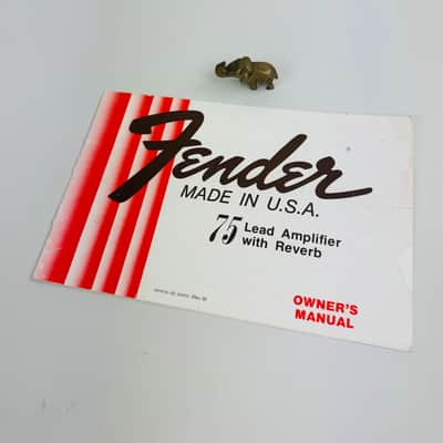 Fender 75 Lead Amplifier Owner’s Manual & Schematic Set 1981 image 2