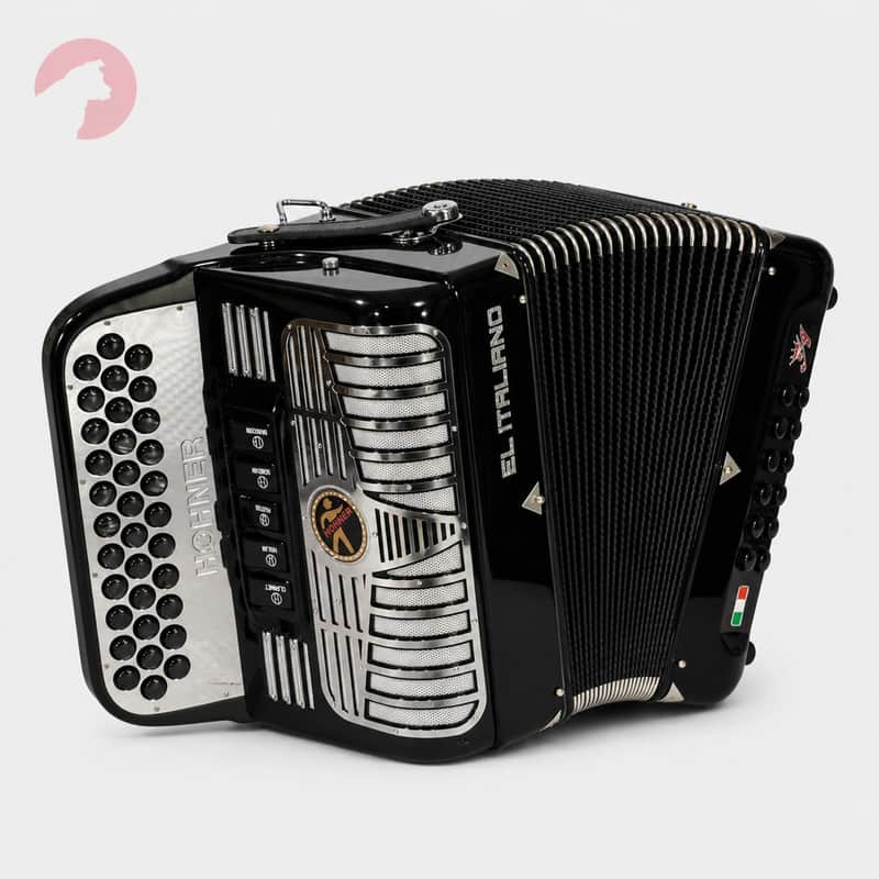 Hohner Anacleto El Italiano III 5 Switch Compact Black FBE (FA) Accordion image 1